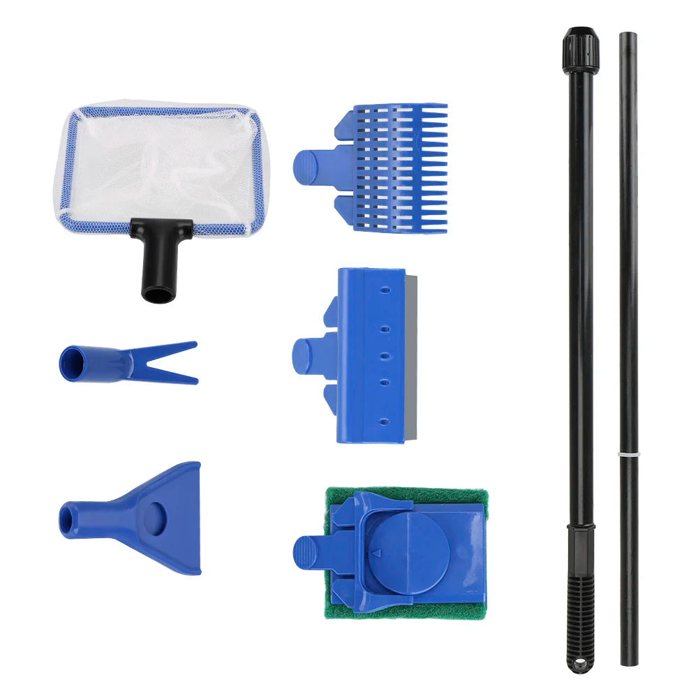 Aquarium Tank Clean Set Aquarium Cleaning Tools Adjustable Aquarium Cleaner 5 in 1
