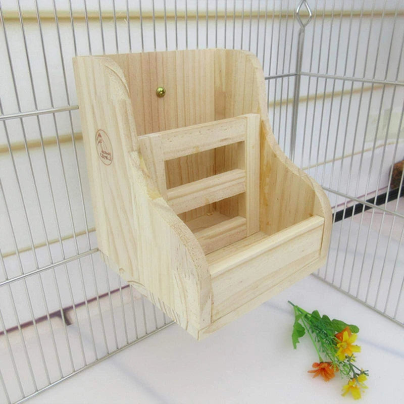 Rabbit Grass Feeder Small Animal Hamster Guinea Pig Food Wooden Tableware Breeding Supplies Grass Holder Bowl Pet Supplies