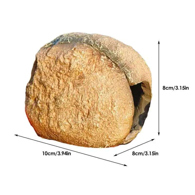 Magnetic Reptile Hide Cave Simulated Rock Appearance Shelter House Aquarium Betta Fish Shrimp Reptile Hiddens Cave Hiding Place