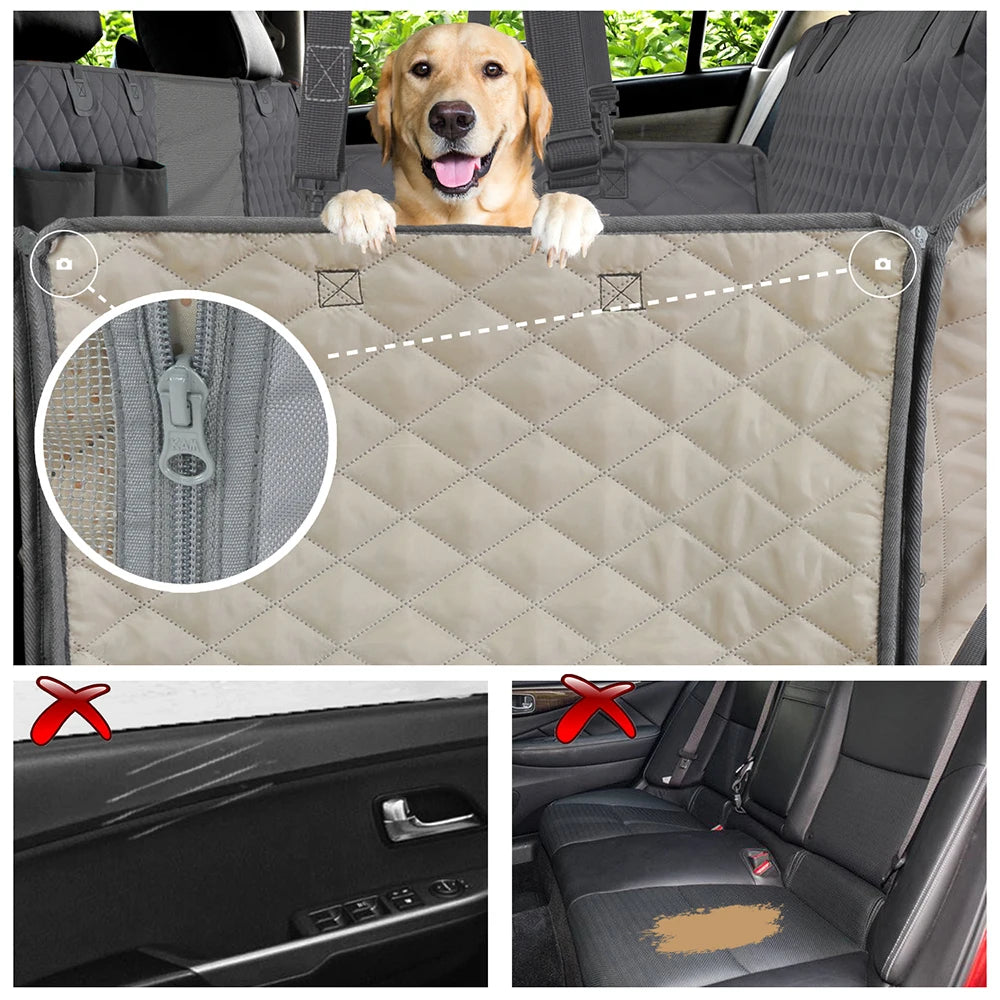 PETRAVEL Dog Car Seat Cover Waterproof Pet Travel Dog Carrier Hammock Car Rear Back Seat Protector Mat Safety Carrier For Dogs - Love Your Pet Life