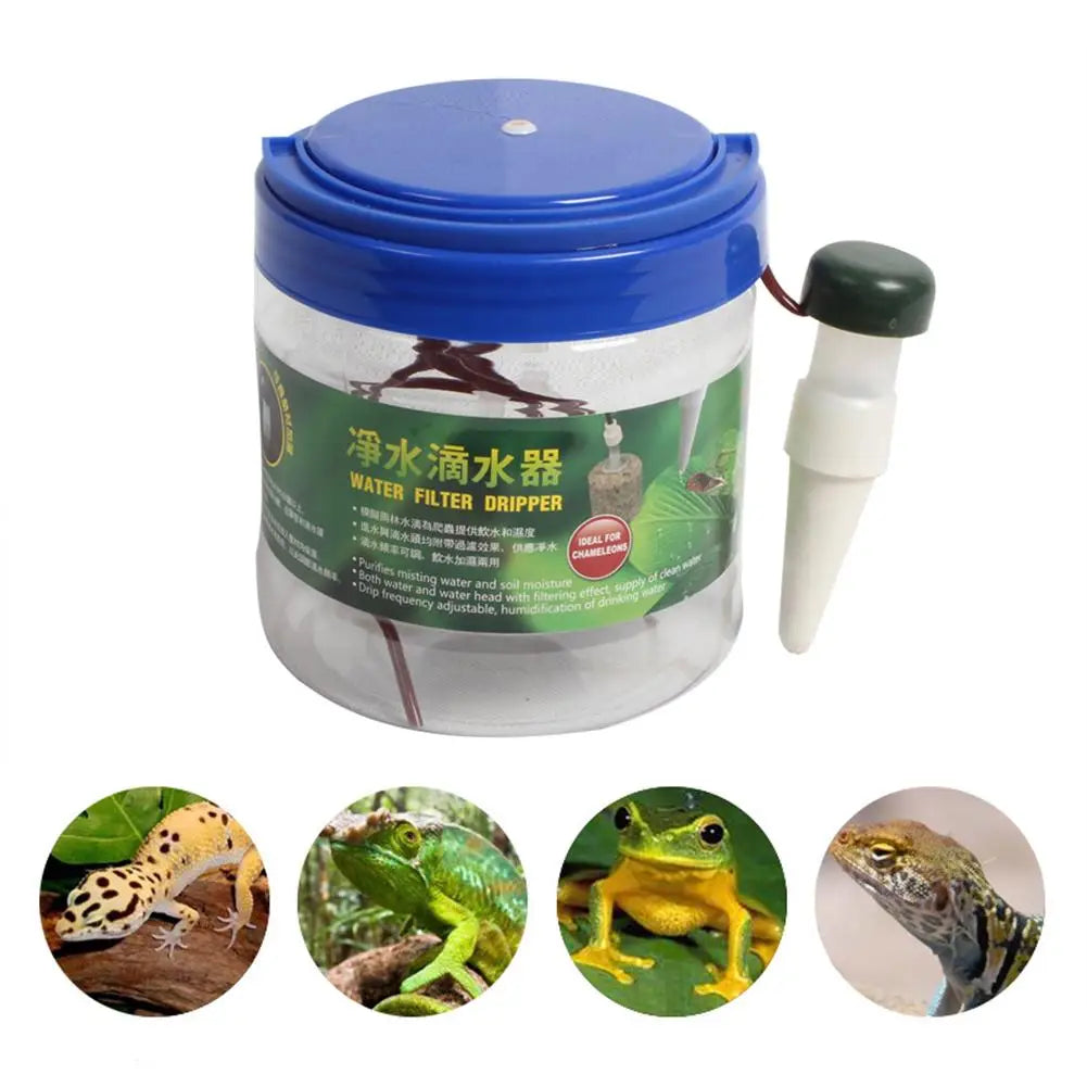 Chameleon Water Drinker Rainforest Cylinder Reptile Humidifier Flower Automatic Watering Sprinkler Dropshipping