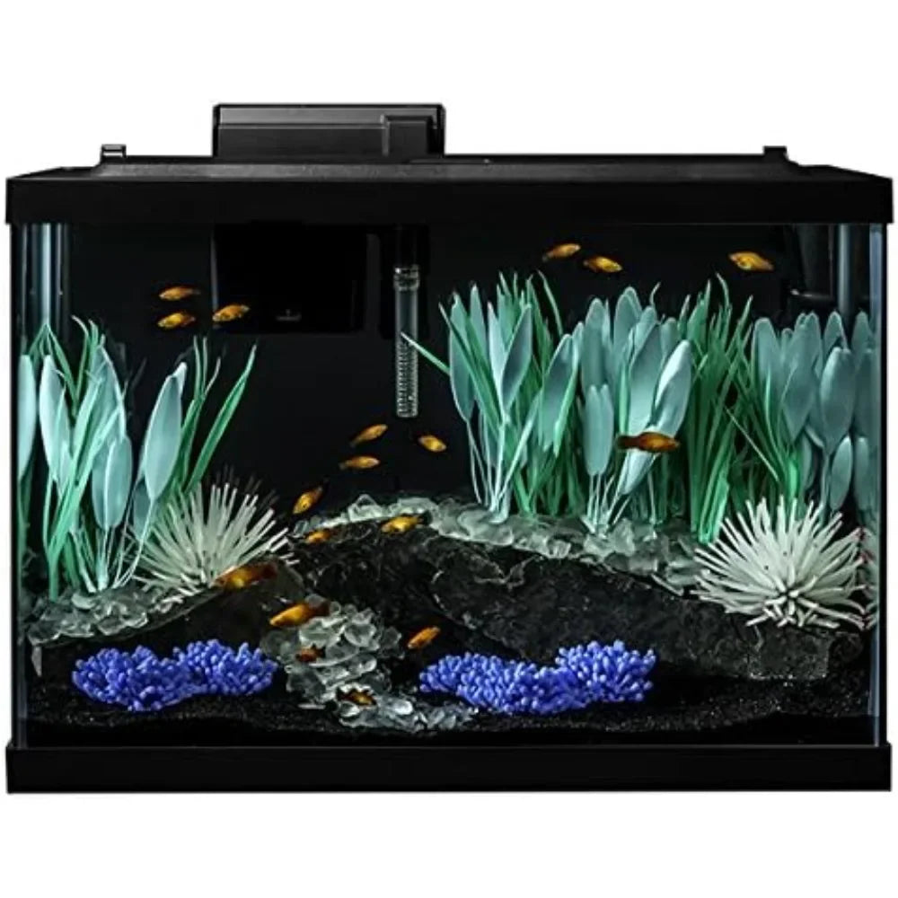 Mini Aquarium 20 Gallon Fish Tank Kit Including LED Lighting & Decorative Fish Tank Aquatic Pet Supplies Products