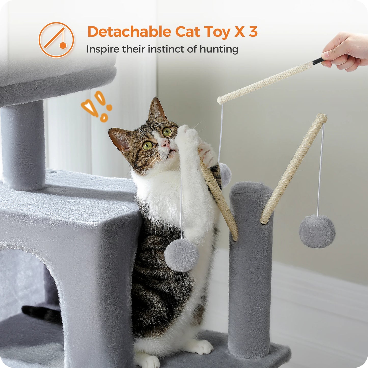 Large Cat Tree for Indoor Multi-Level Cat Tower with Scratching Posts Hammock Cats Condo House Tall Cat Scratcher Pet Cat Toys - Love Your Pet Life