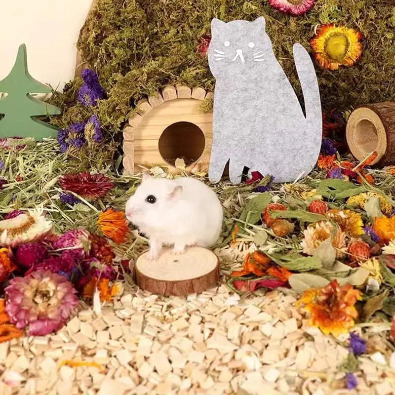 Small Animal Bedding Small Pet Flower Bedding Odor Control Hamster Forage For Hamster Cage Enclosure Habitat Decor For Rabbits