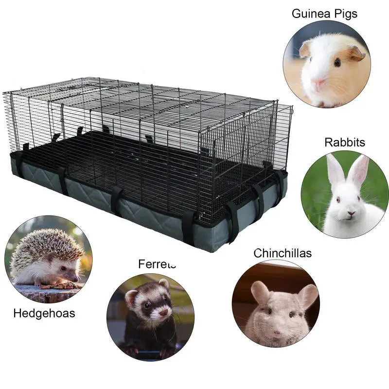 Washable Guinea Pig Fleece Cage Liners Small Pet Items Waterproof Anti Slip Bedding Mat Reusable Cage Liners 47*24*3.7in, 2Color