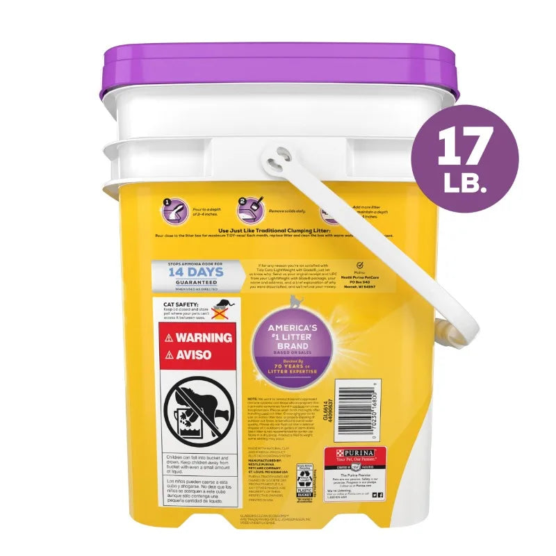 LightWeight Clumping Cat Litter, Low Dust, Multi Cat Litter, 17 lb. Pail - Love Your Pet Life