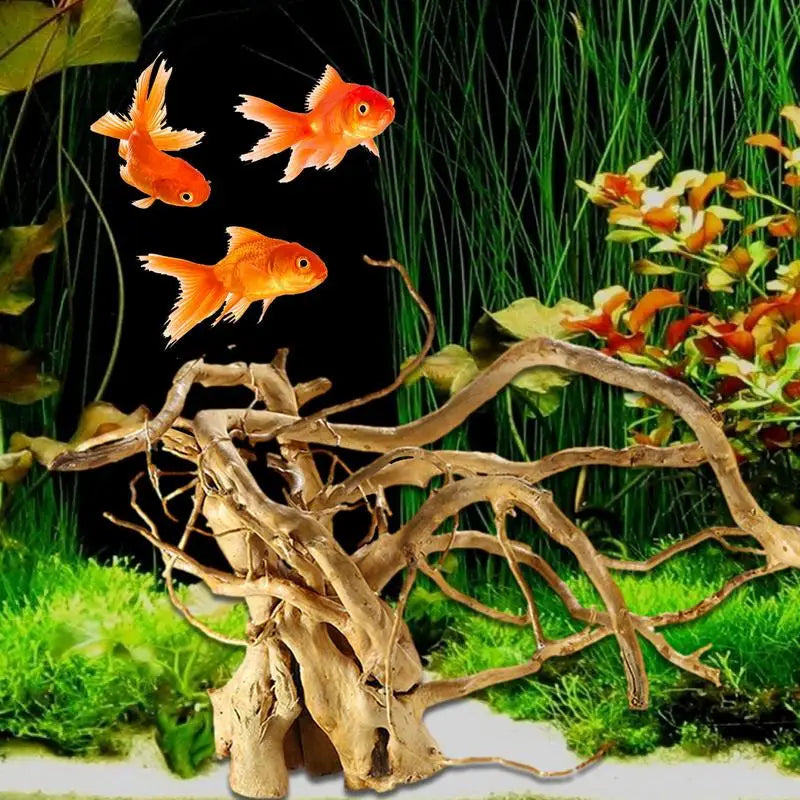 Aquarium Plants Natural Tree Driftwood Branches Wood Tree Root Fish Tank Solid Reptile Aquarium Background Decoration For Fish - Love Your Pet Life