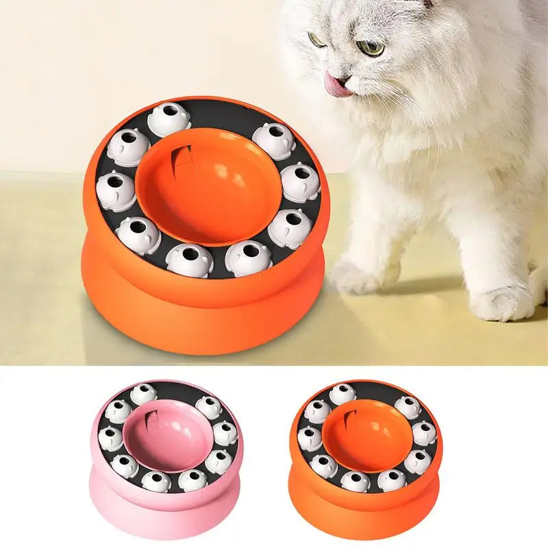 Slow Feeder Bowl For Cats Elevated And Titled Cat Food Bowl Healthy Eating Diet Pet Bowl Interactive Toy For Kittens