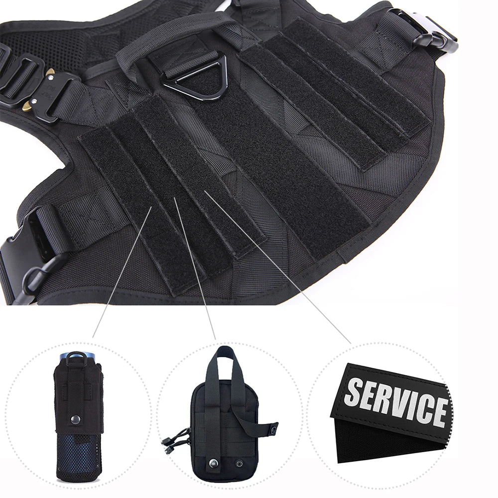 Military Large Dog Harness Pet German Shepherd K9 Malinois Training Vest Tactical Dog Harness And Leash Set For Dogs Accessories - Love Your Pet Life