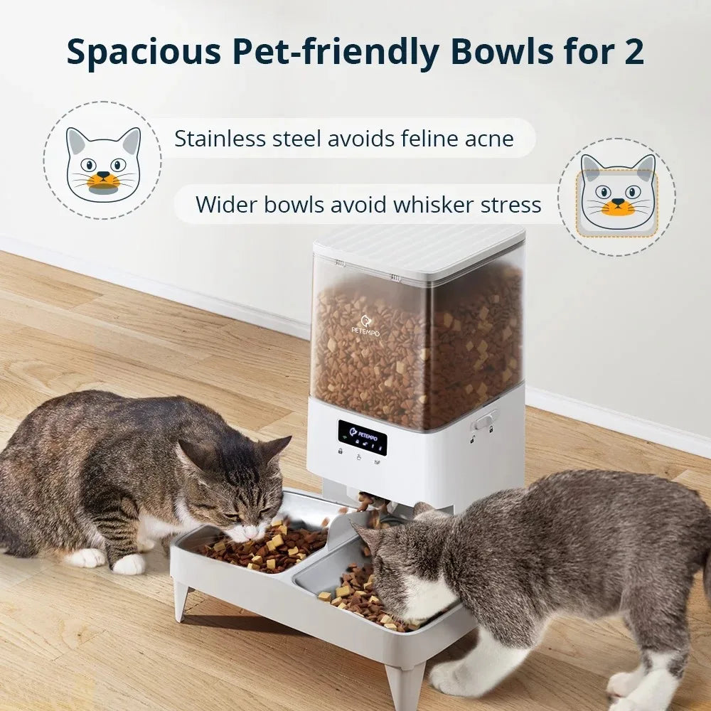 Automatic Feeders Programmable Automatic Cat and Dog Pet Feeder Holds 7.5 Pounds Water Drinker Dogs Dog Food Dispenser Feeding