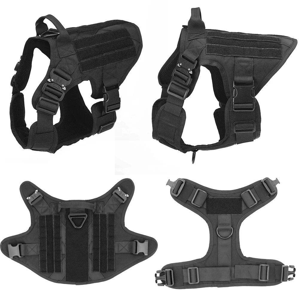 Military Large Dog Harness Pet German Shepherd K9 Malinois Training Vest Tactical Dog Harness And Leash Set For Dogs Accessories - Love Your Pet Life