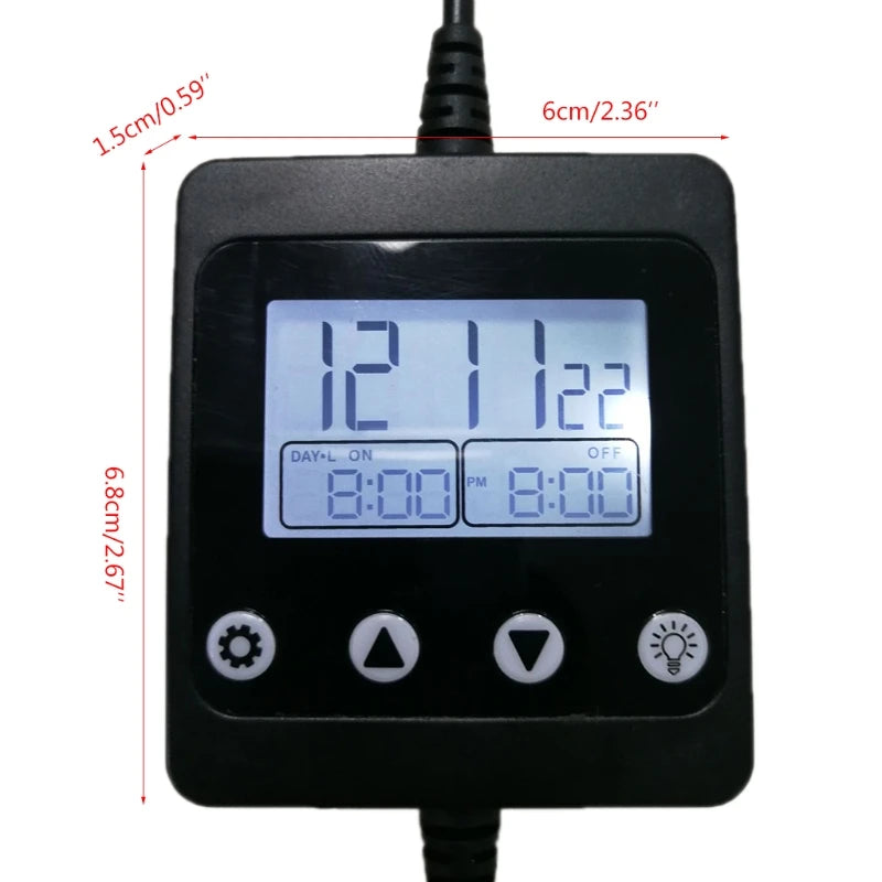 24 Hour Programmable Digital Timer ON/Off Program LCD Display Mini Indoor for Seasonal Light Lamp Heater Aquarium - Love Your Pet Life