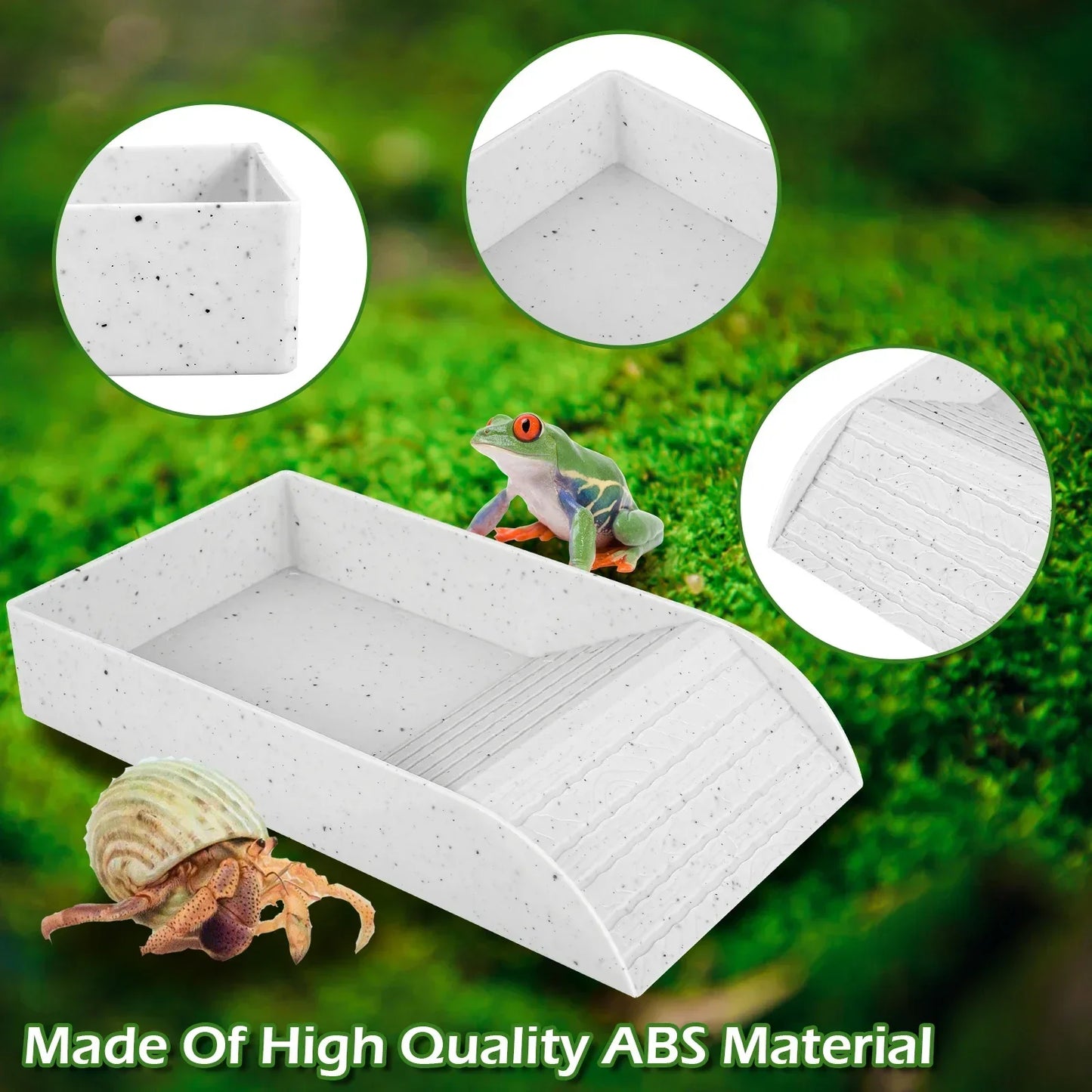 Reptile Platform Hermit Crab Habitat Crawling Pet Food Bowls Anti-Slip Turtle Hideout Caves Shelter Aquarium Tank Accessories