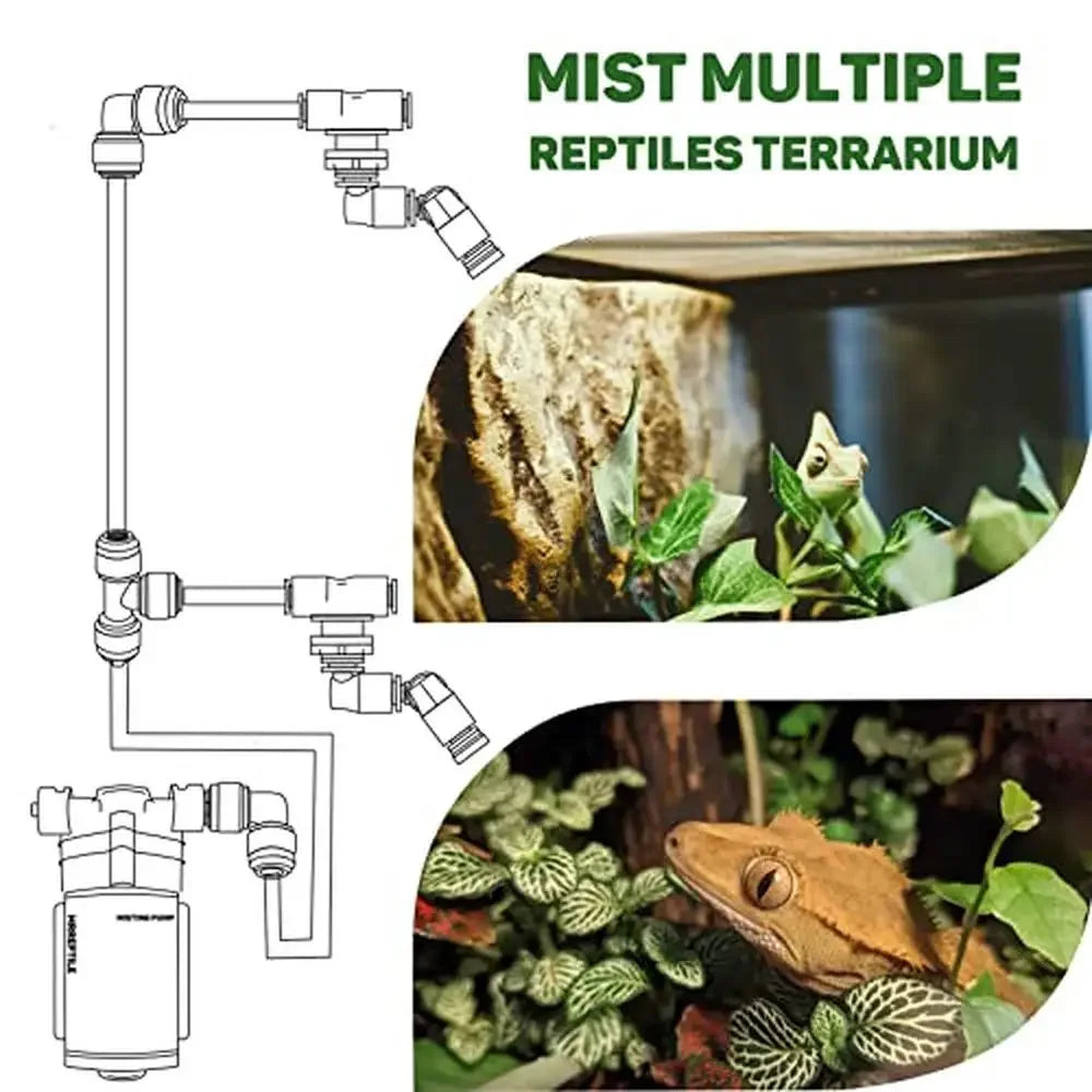 Reptile Terrarium Mister Chameleon Turtle Lizard MS200 Misting System Expandable Up to 8 Nozzles Ideal Reptiles and Amphibians