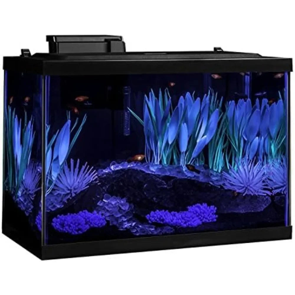 Mini Aquarium 20 Gallon Fish Tank Kit Including LED Lighting & Decorative Fish Tank Aquatic Pet Supplies Products