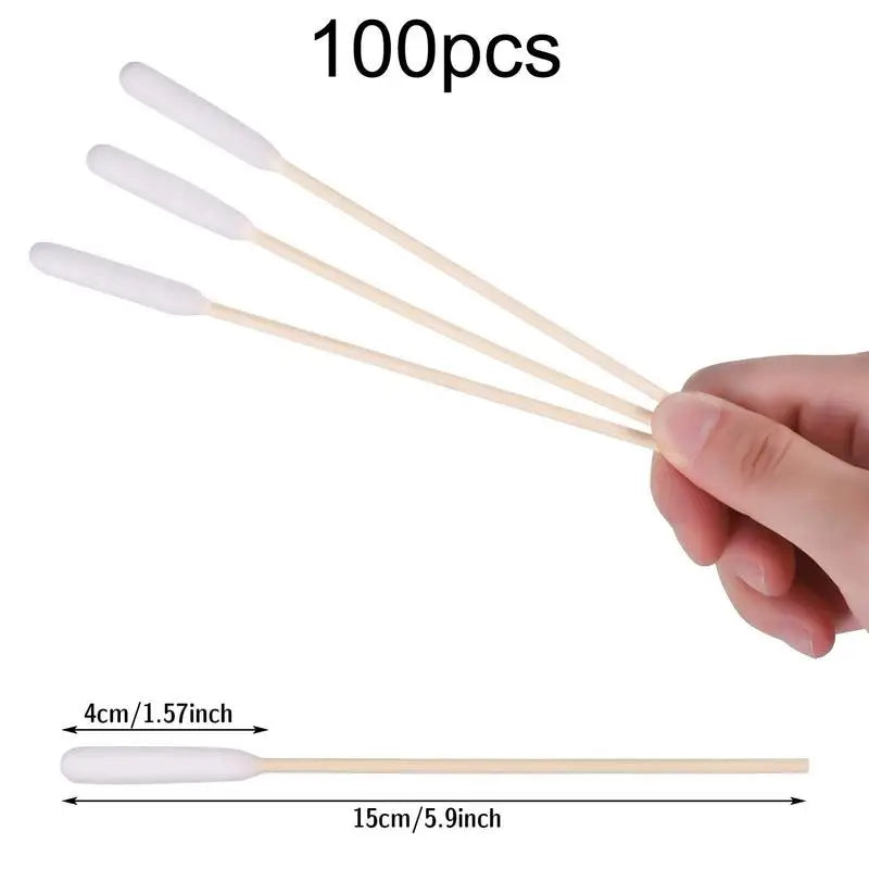 100pcs Pet Dog Ear Cleaner Cotton Buds Animal Ear Cleaning Cotton Swab Sticks For Cat Dog Ear Wax Removal Pets Cleaning Supplies