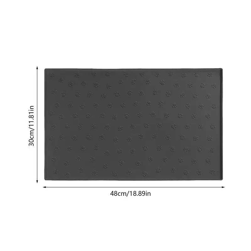 Cat Food Mat Silicone Pet Food Mat Spill-Proof Cat Litter Mats Pet Supplies High Edges Silicone Dog Cage Mat For Prevent Food