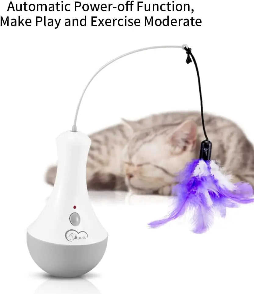 Cat Interactive Toys Funny Feather Kitten Teaser Indoor Play Automatic Toy Gift Cat Feather Toy