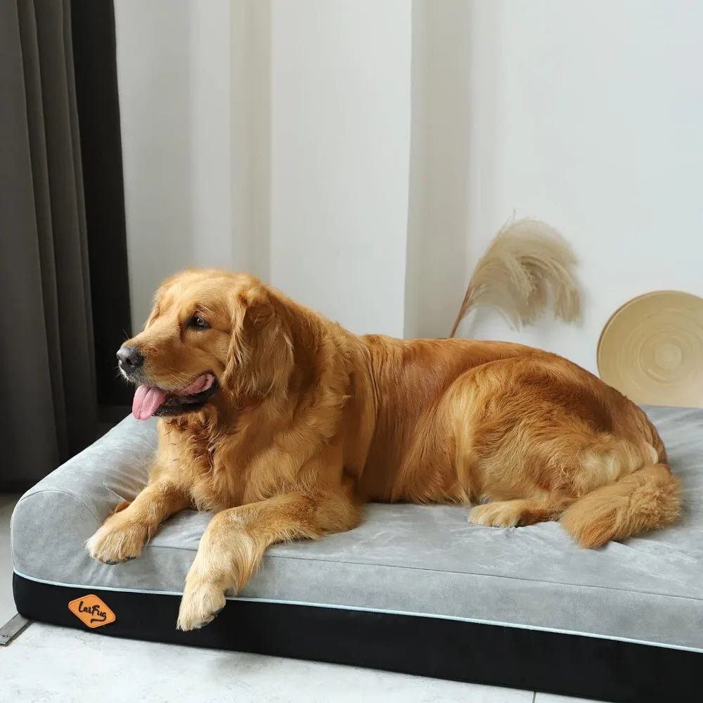 Orthopedic Memory Foam Extra Large Dog Bed Pillow (50"x36"x10" Kennel Plush Beds Cushion Accessories - Love Your Pet Life