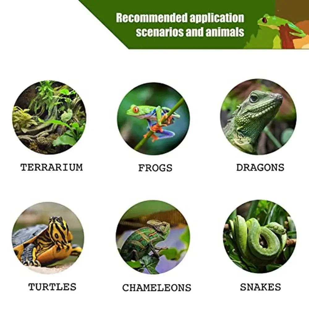 Reptile Terrarium Mister Chameleon Turtle Lizard MS200 Misting System Expandable Up to 8 Nozzles Ideal Reptiles and Amphibians