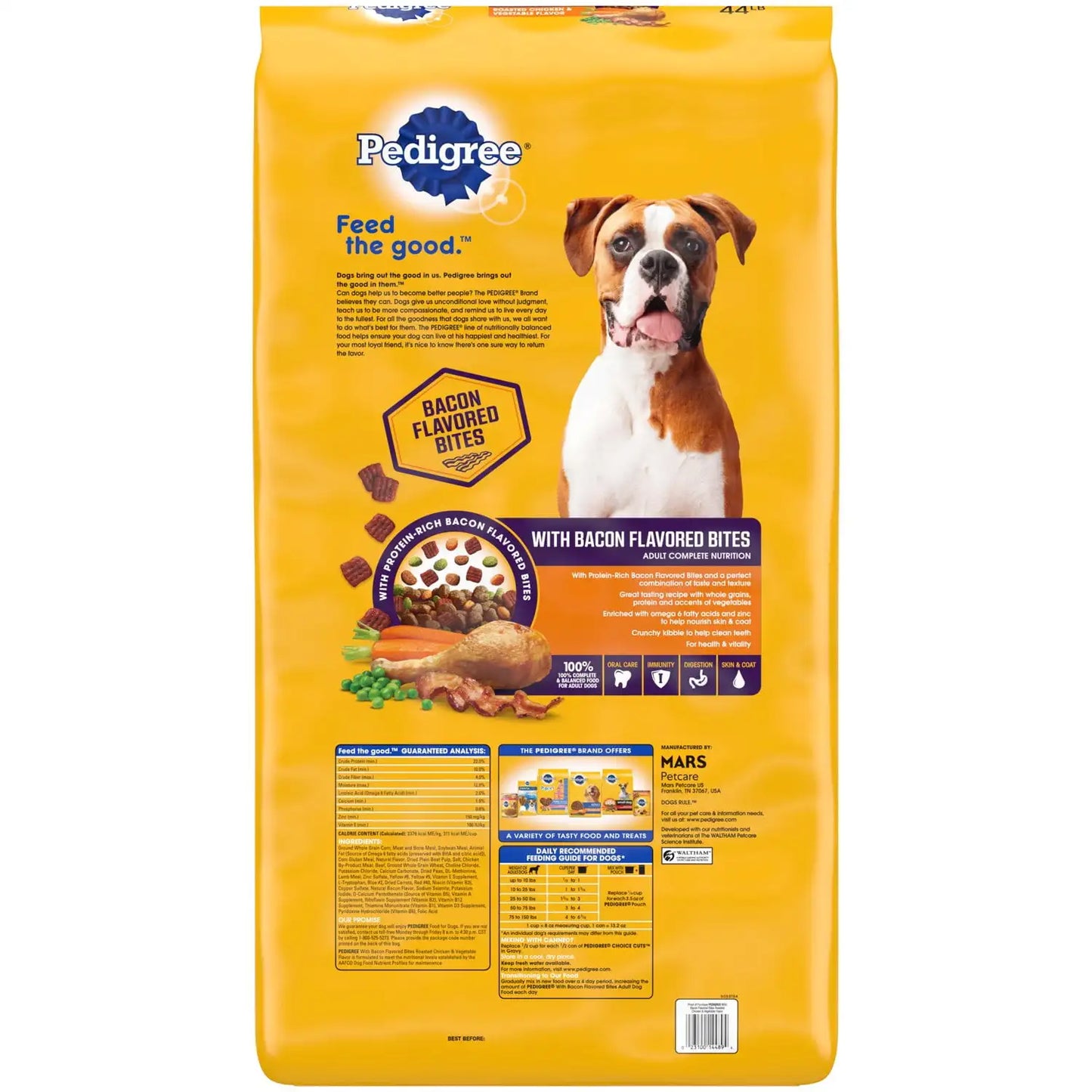 Pedigree Complete Nutrition Roasted Chicken and Vegetable Dry Dog Food, 44 lb Bag