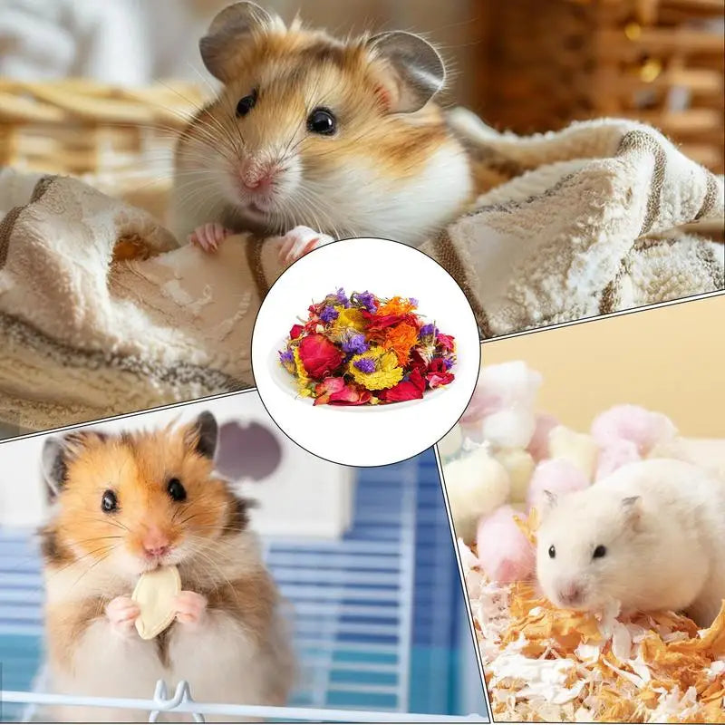 Small Animal Bedding Small Pet Flower Bedding Odor Control Hamster Forage For Hamster Cage Enclosure Habitat Decor For Rabbits