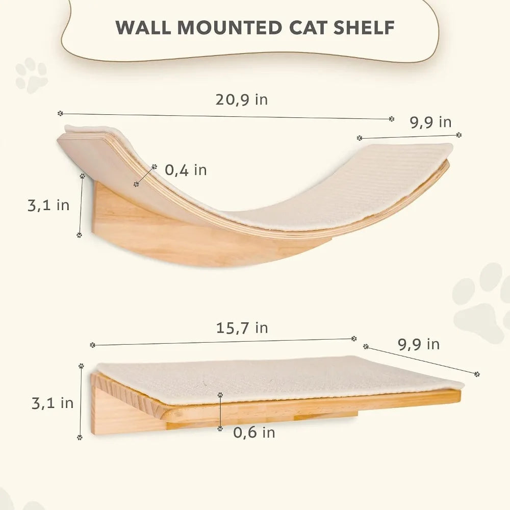 Cat Wall Furniture Accessories for Cats Scratcher Cat Climbing Frame Replaceable Sisal Scratching Post Cat Ledge Claw Sharpener - Love Your Pet Life