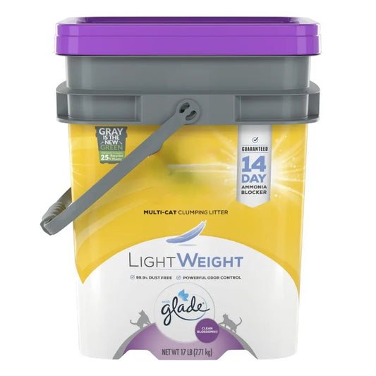 LightWeight Clumping Cat Litter, Low Dust, Multi Cat Litter, 17 lb. Pail - Love Your Pet Life