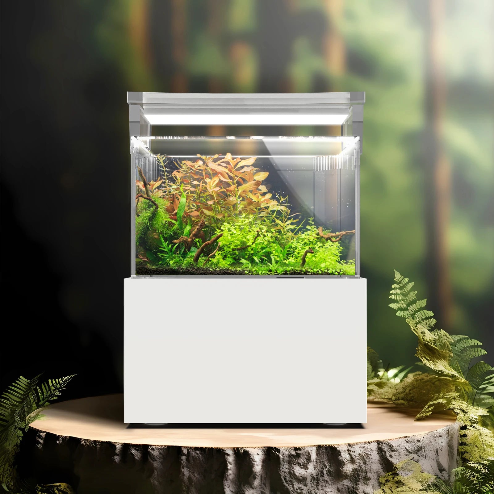 MagTool Premium All-in-One 0.7gal Ecological Desktop Mini Acrylic Aquarium with Bottom Filter System and LED Light - Love Your Pet Life