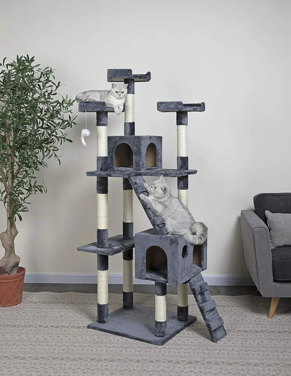 72" Tall Extra Large Cat Tree Kitty Tower Condo Cat House for Large Indoor Cats Play Scratch Hide Climb Activity Furniture with - Love Your Pet Life