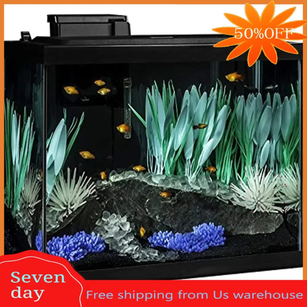 Mini Aquarium 20 Gallon Fish Tank Kit Including LED Lighting & Decorative Fish Tank Aquatic Pet Supplies Products