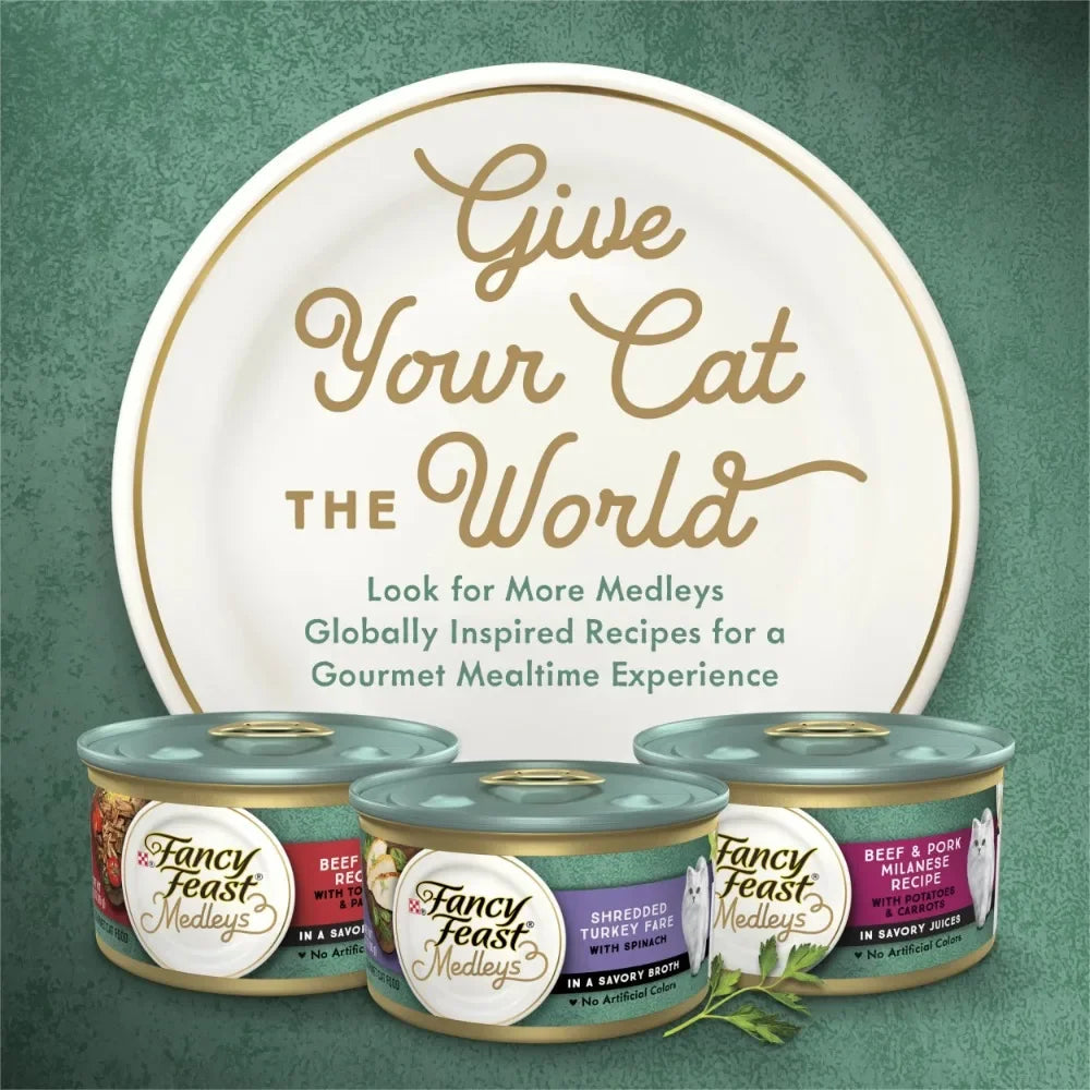 Purina Fancy Feast Medleys Poultry Collection Wet Cat Food Variety Pack