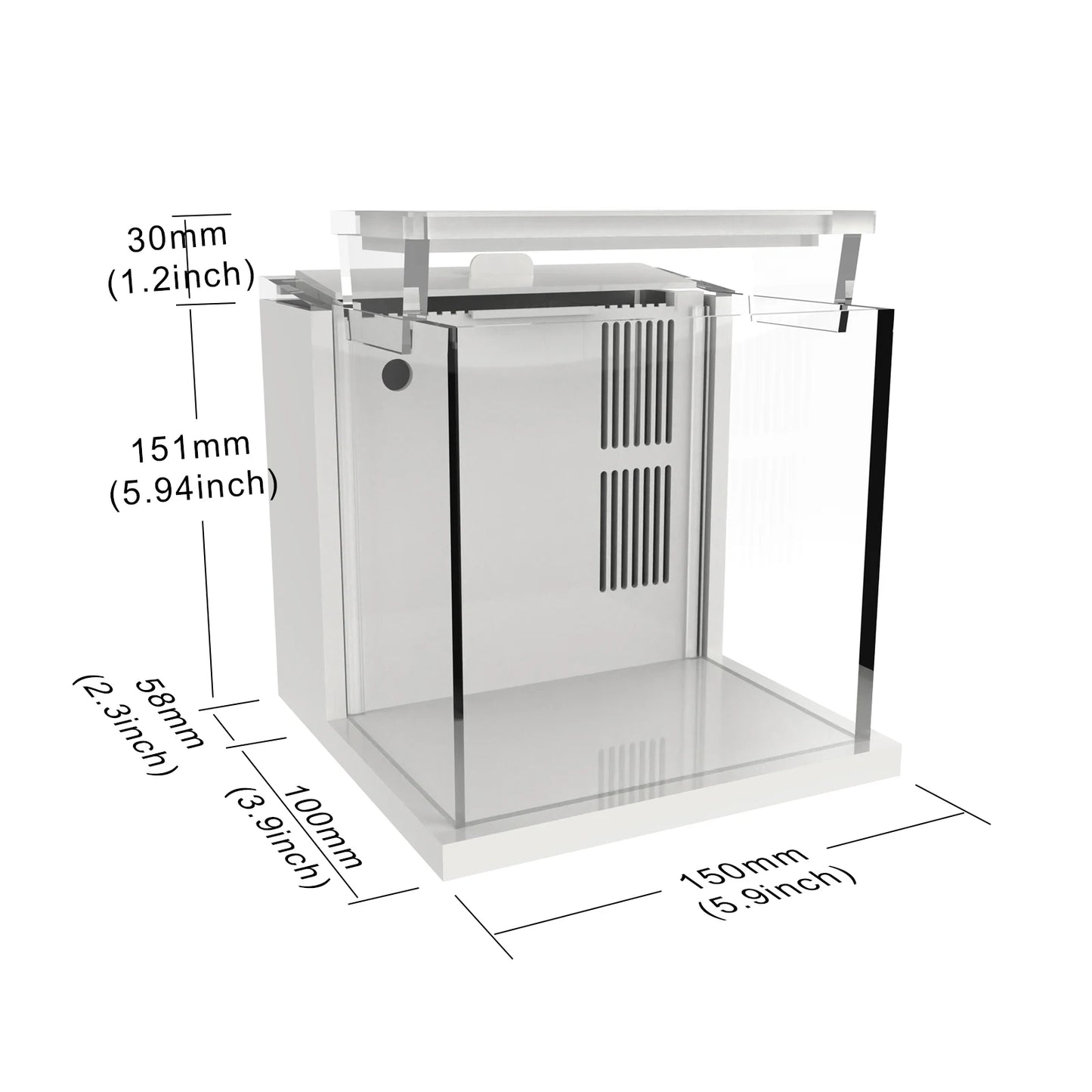 MagTool Premium All-in-One Desktop Mini Acrylic 0.95gal(3.6L) Reef Aquarium with Back Filter System and LED Light - Love Your Pet Life