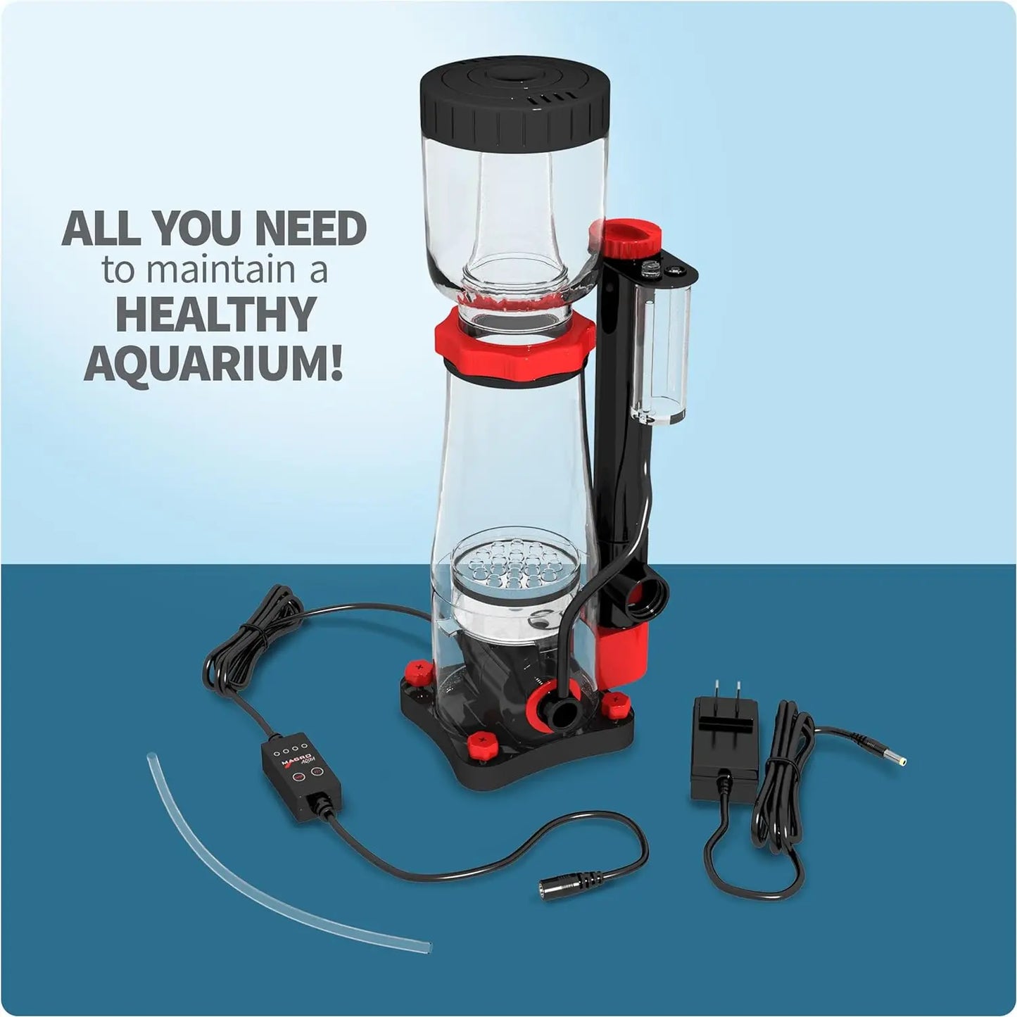 Aquatic Life Macro Aqua KP-60 DC Protein Skimmer for Saltwater Aquariums Fish Tank Sump Placement, Variable Speed - Love Your Pet Life