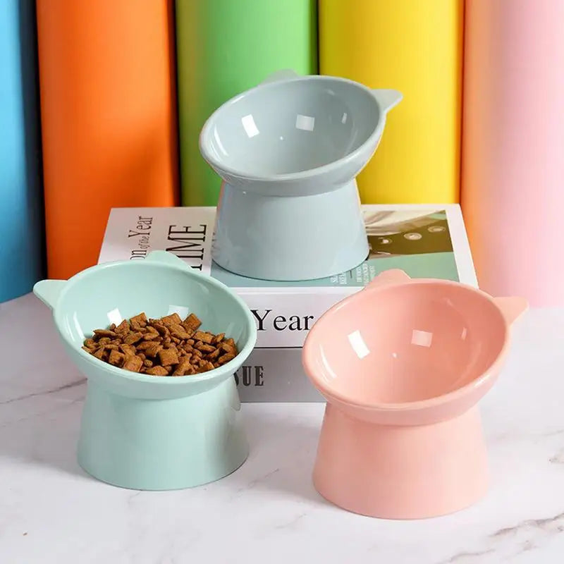 Dog Cat Bowls Elevated Tilted Cat Food Bowls Anti Vomiting Raised Cat Bowls Kitten Dish For Pet Food And Water Feeding