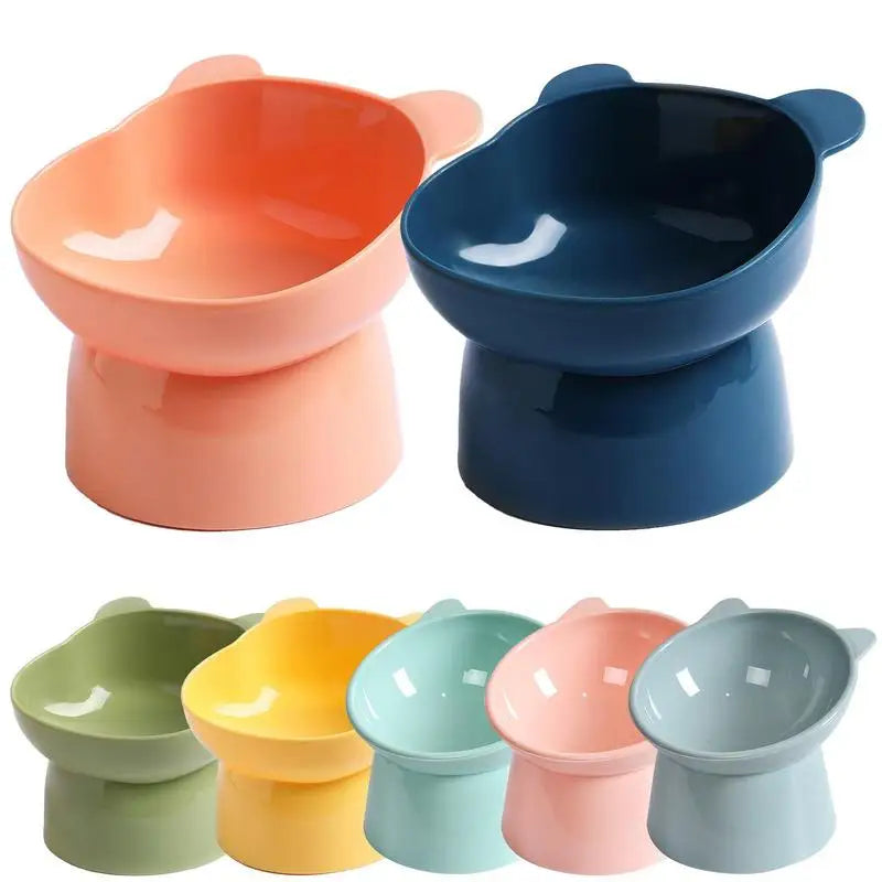 Dog Cat Bowls Elevated Tilted Cat Food Bowls Anti Vomiting Raised Cat Bowls Kitten Dish For Pet Food And Water Feeding