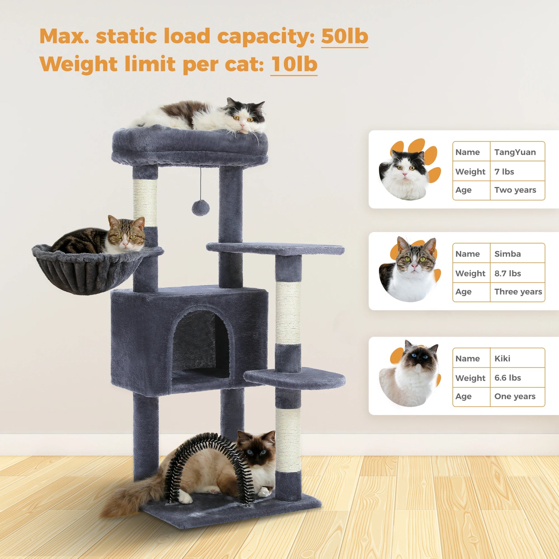 Free Shipping Multi-Level Cat Tree Cat Tower with Condo Scratching Post Cat Scratcher Cat Accessories Cat Toy House Pet Products - Love Your Pet Life