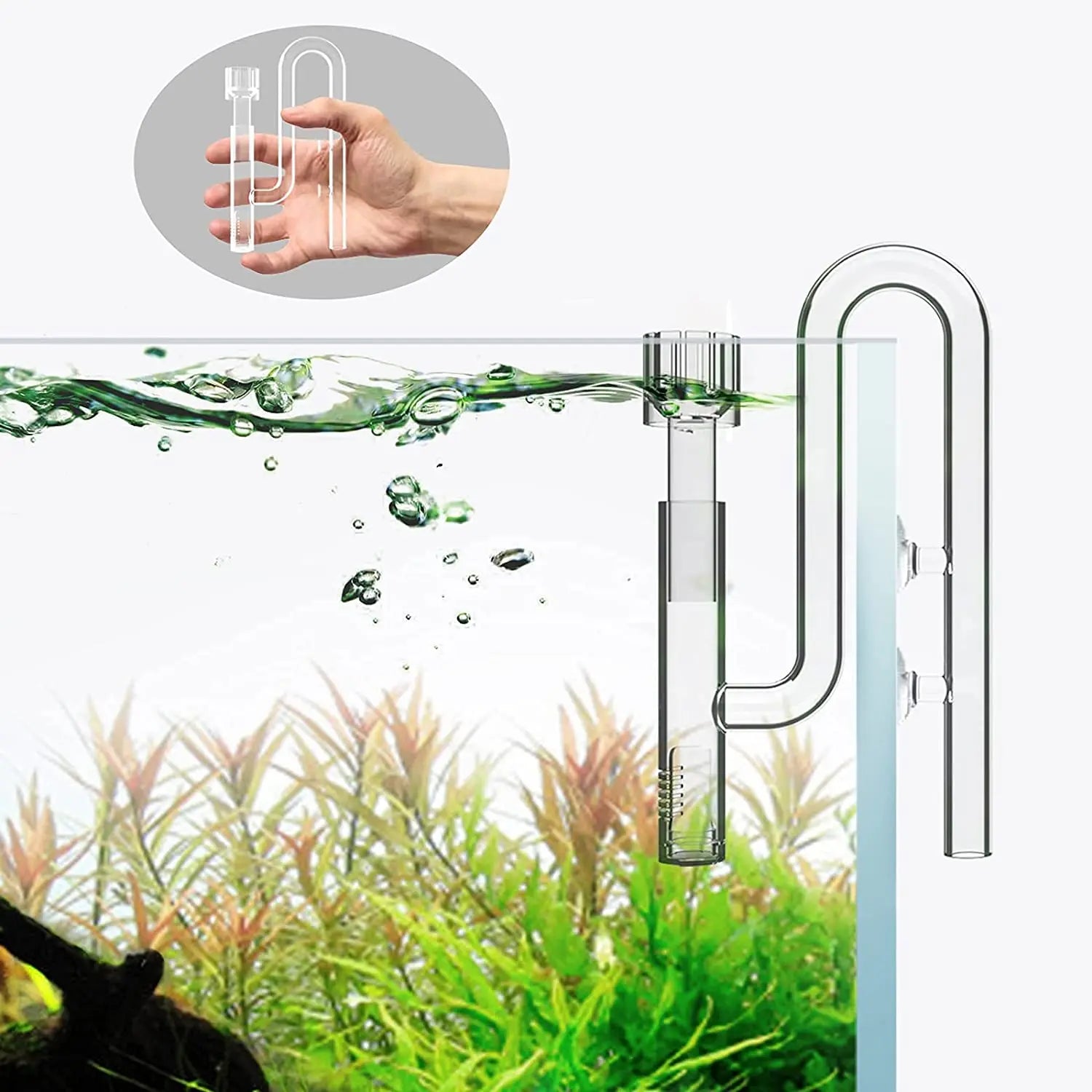 Aquarium Filter Pipes Clear Mini Glass Lily Pipe Surface Skimmer Inflow Outflow For Mini Nano Tank Filter System - Love Your Pet Life