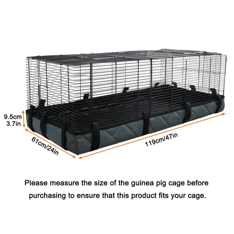 Washable Guinea Pig Fleece Cage Liners Small Pet Items Waterproof Anti Slip Bedding Mat Reusable Cage Liners 47*24*3.7in, 2Color