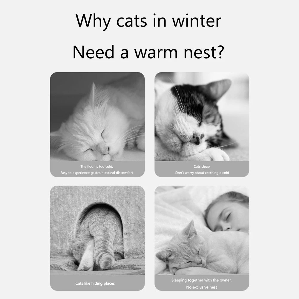 Winter Warm Cat House Soft Foldable Pet Sleeping Bed Deep Sleeping Cat Tunnel Bed Cat Tube Long Plush for Cats and Small Dogs