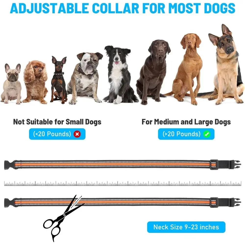 Wireless Dog Collar, Wireless Dog Fence with iPhone Find My App, Rainproof/Rechargeable Collar Receiver, Wireless Dog Collar