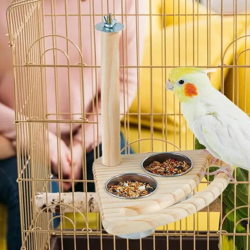 Bird Food Water Bowl Bird Cage Feeders And Waterers Bird Food Bowl Splash-Proof Parrot Cage Food And Water Bowl For Parakeet